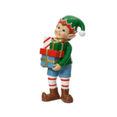 Decoris Polyresin Elf Standing 22.5cm - Green